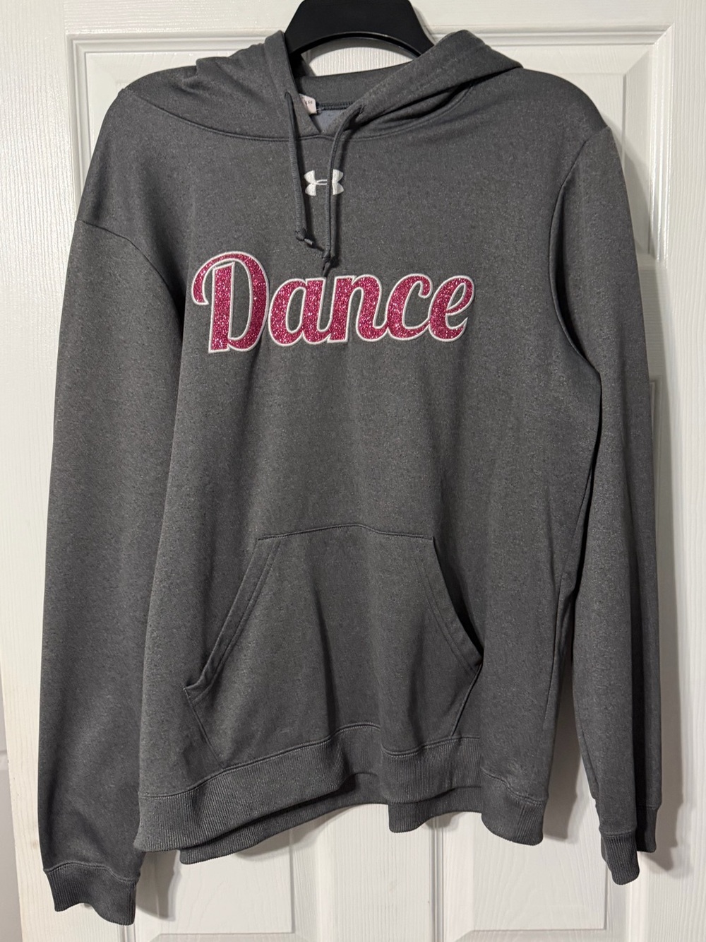 Under Armour Gray Drawstring Hoodie with Pink 'Dance' Graphic